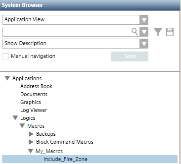 Macros: Example in System Browser